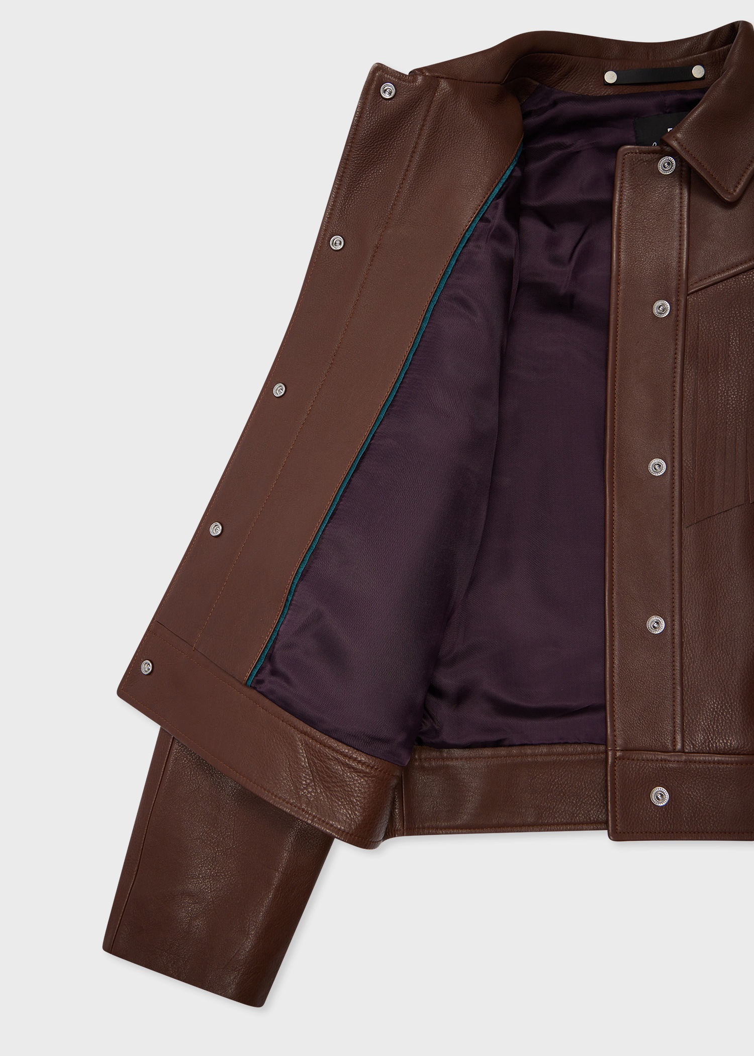 Women's Chocolate Brown Leather Fringe Jacket - 4
