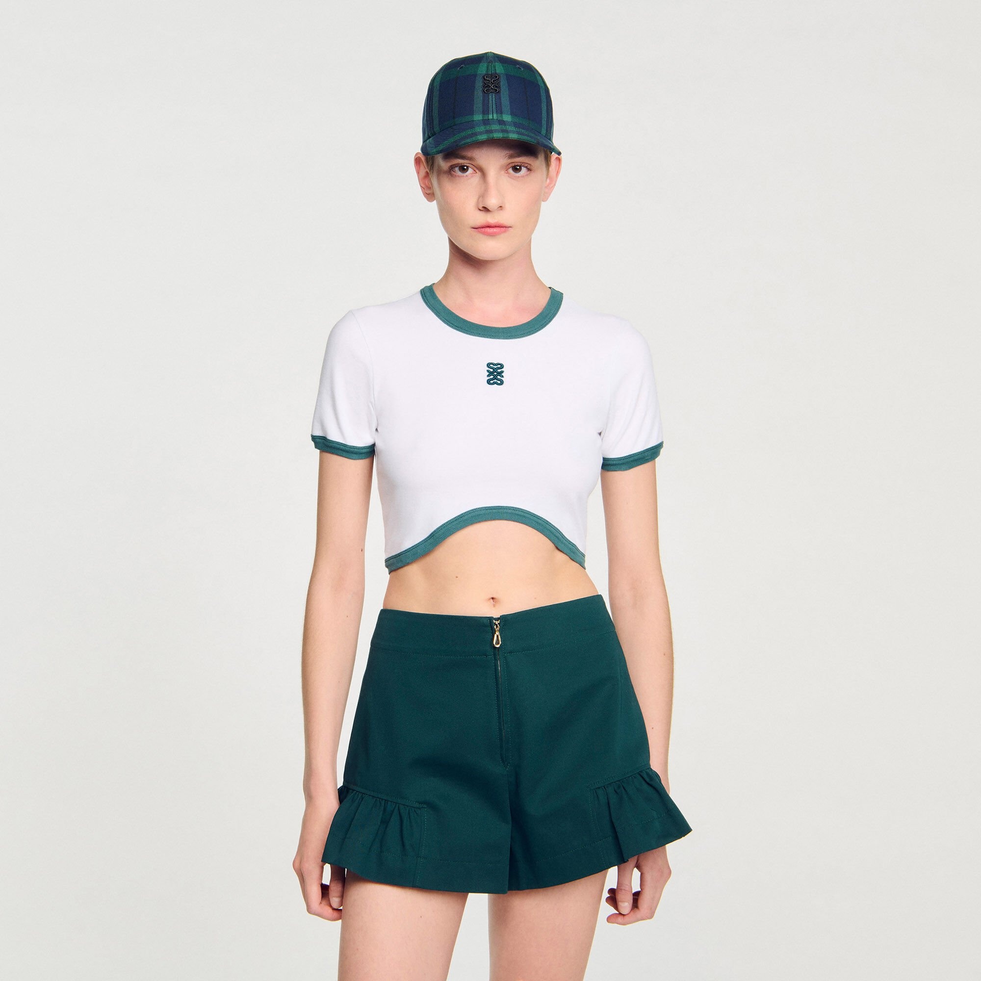 TWO-TONE CROPPED T-SHIRT - 4