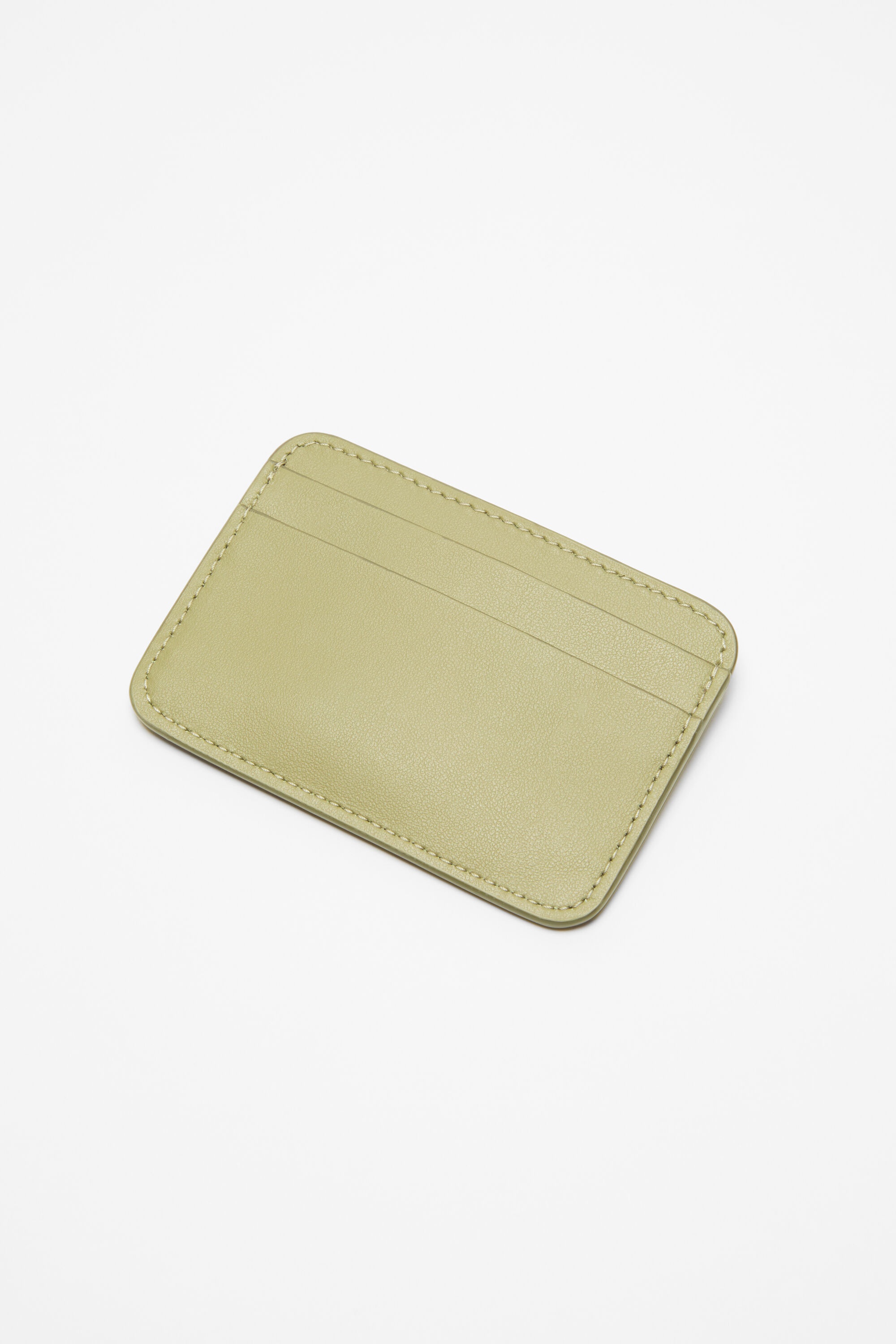Leather card holder - Sage green/herb green - 4
