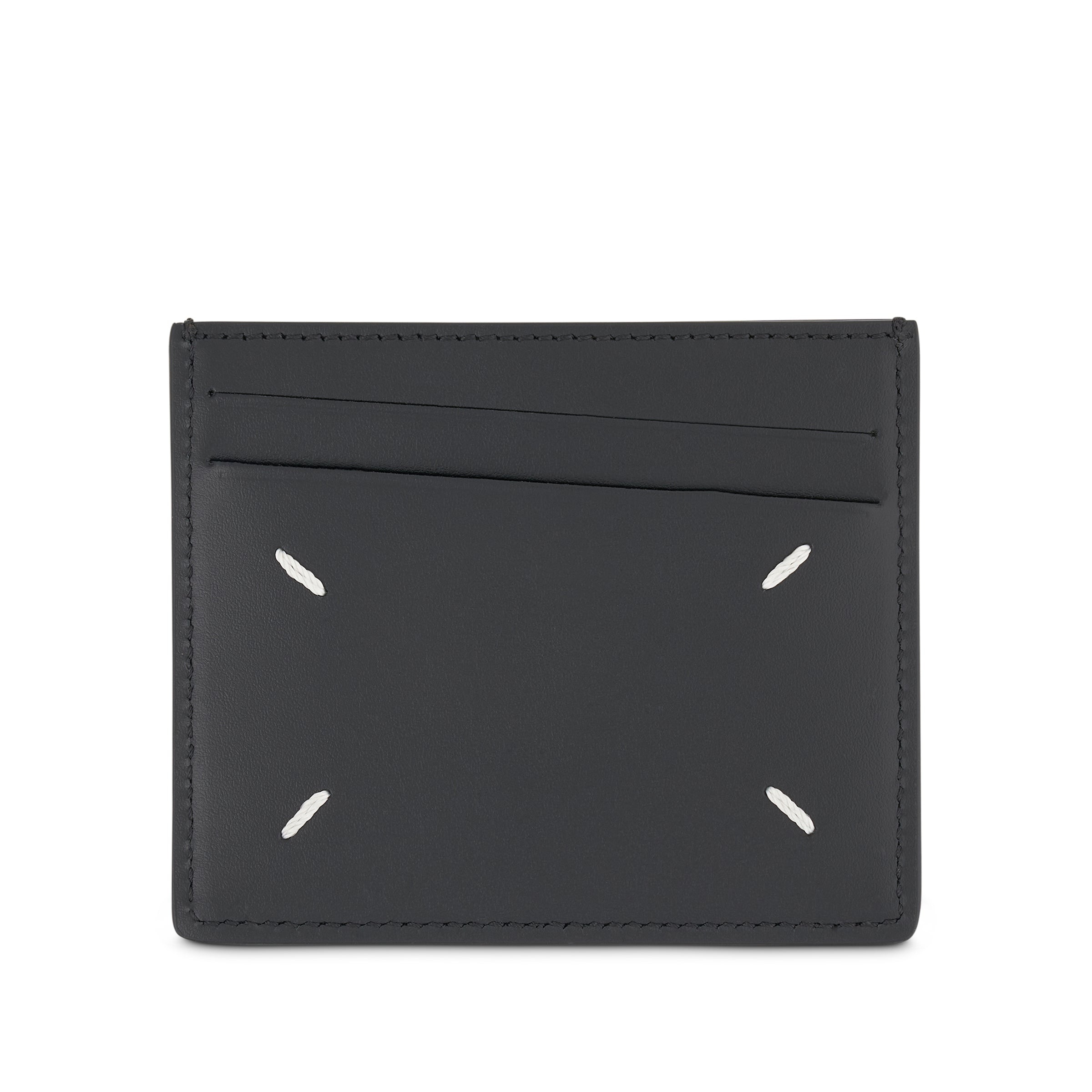 Four Stitch Logo 6CC Card Holder in Black - 2