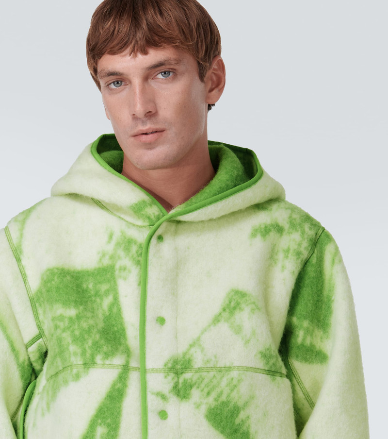 Printed wool-blend fleece jacket 5
