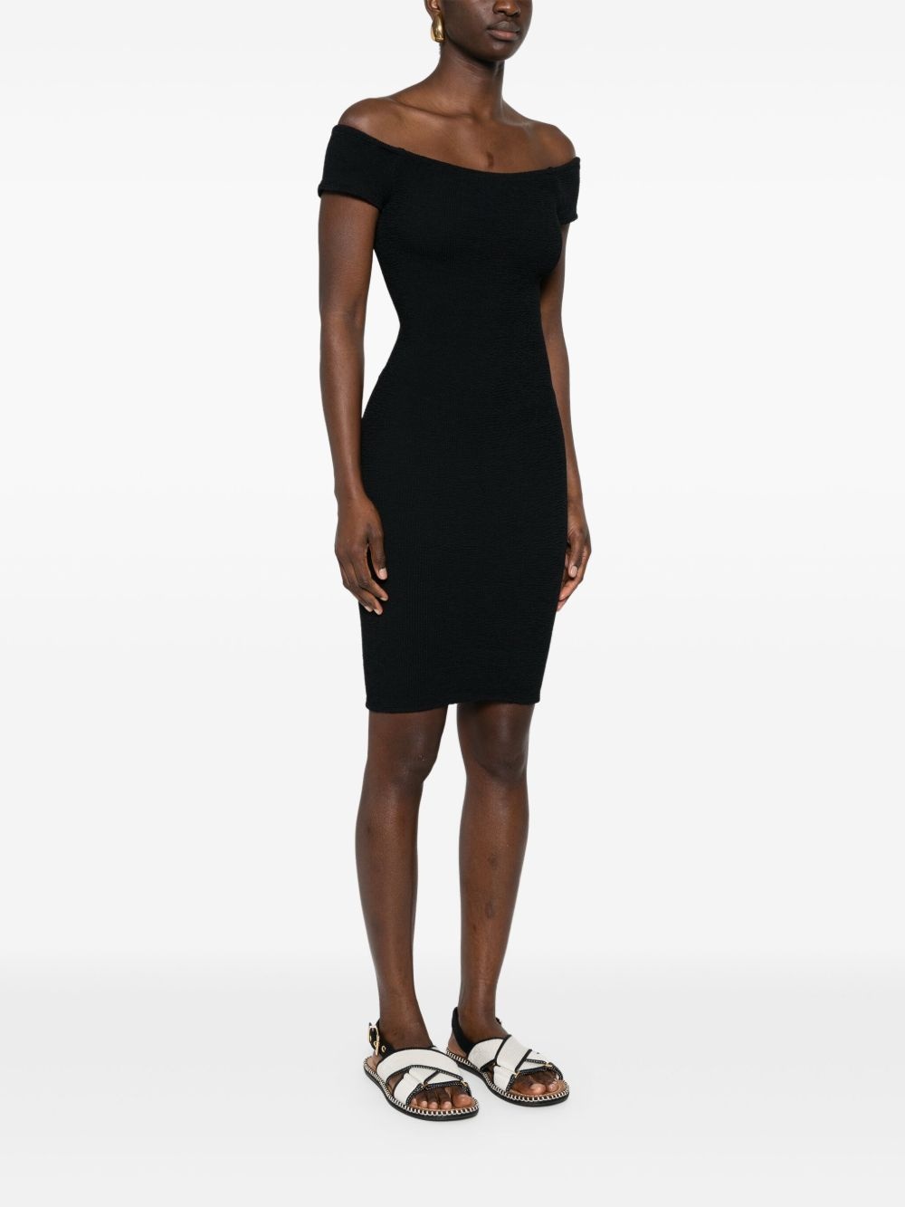 Grace crinkled-finish dress - 3