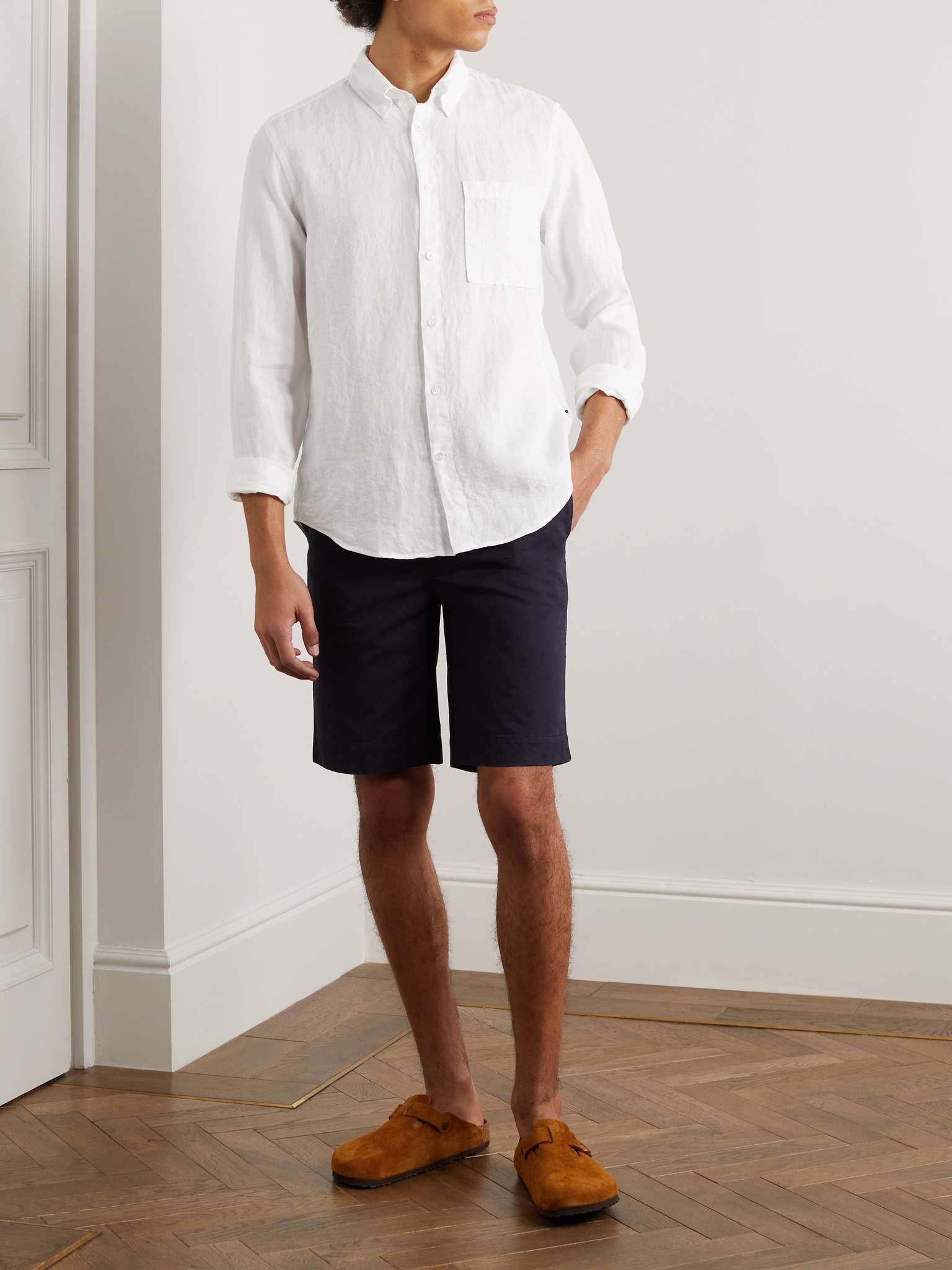 Arne Button-Down Collar Linen Shirt - 2