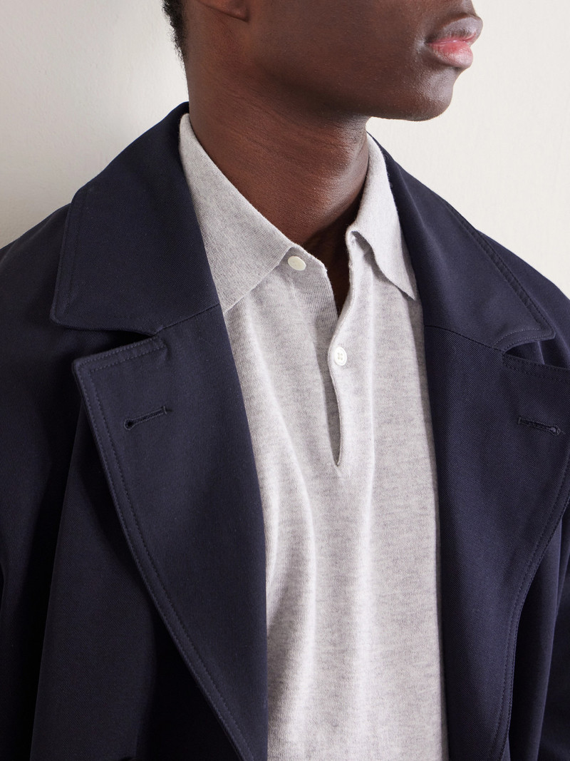 Cotton and Cashmere-Blend Polo Shirt 5
