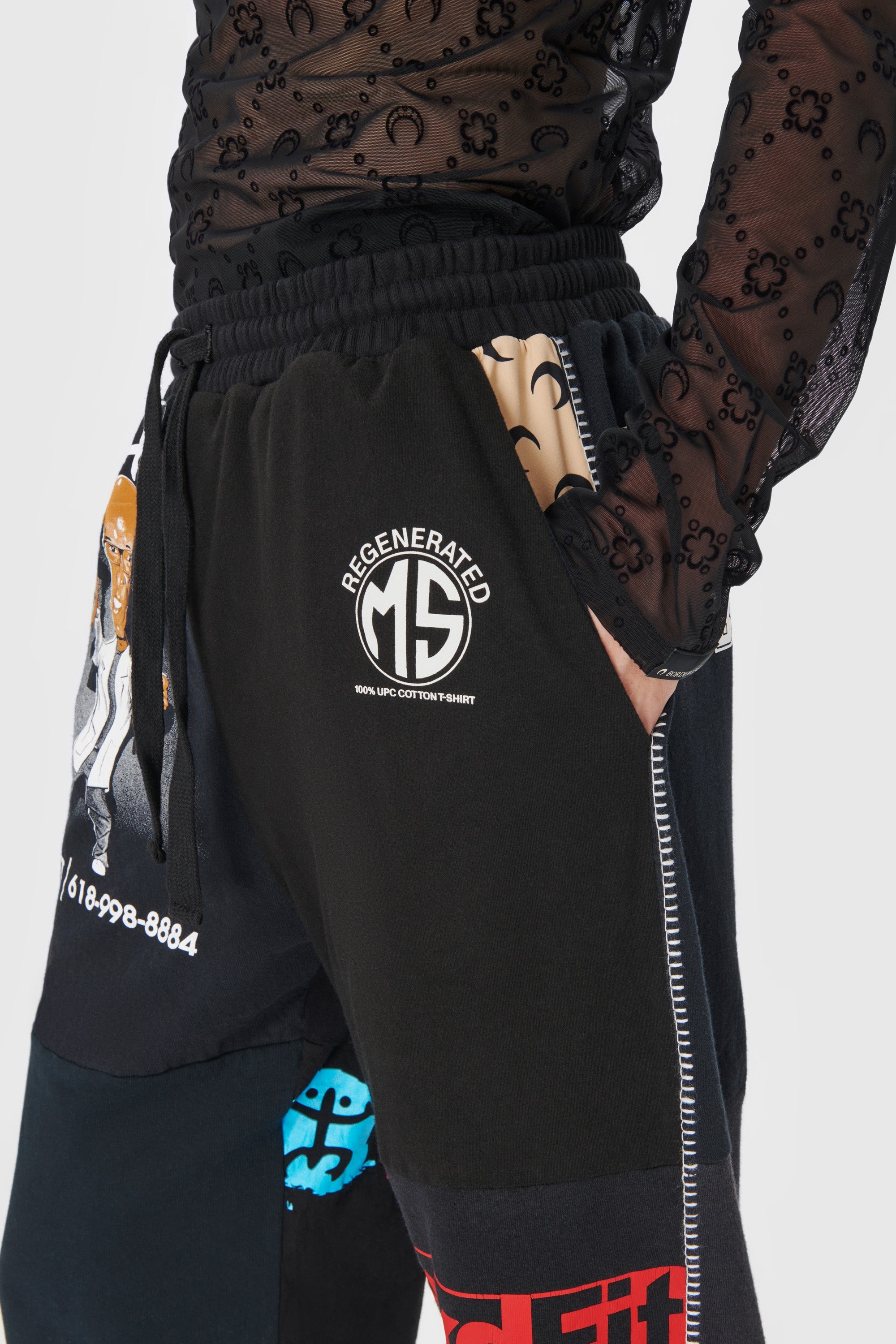 Moonogram Flocked Mesh Long Sleeves - 4