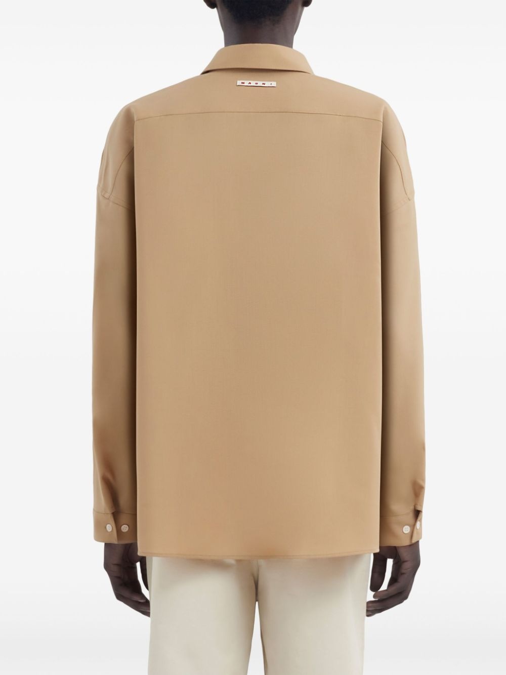 buttoned virgin wool shirt - 4