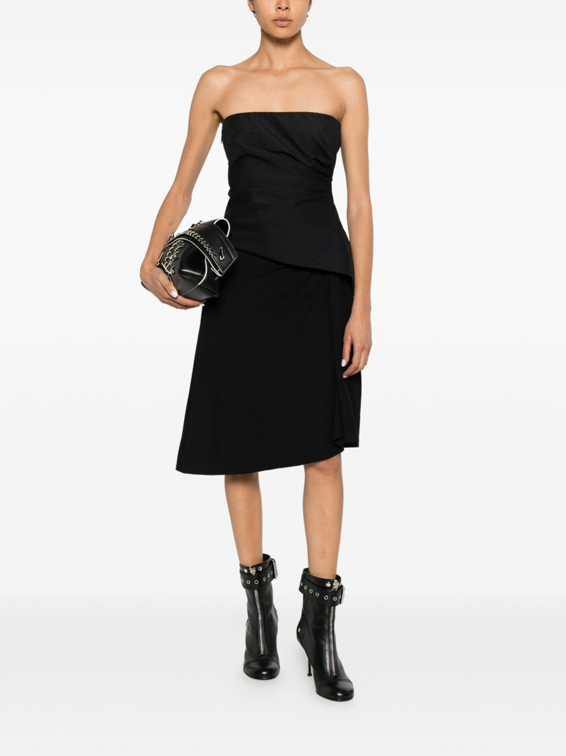Alexander McQueen pinstripe asymmetric top outlook