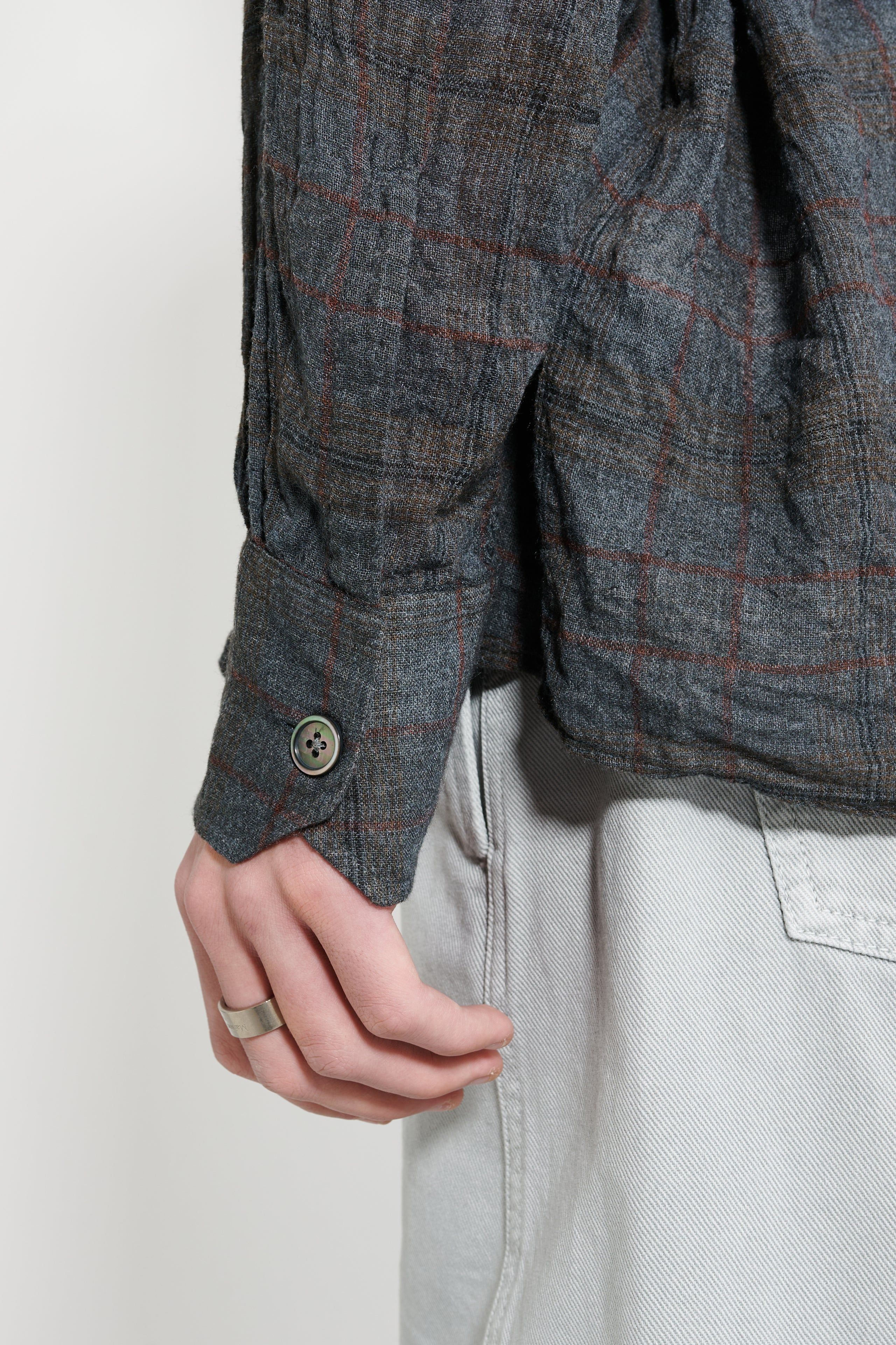 OUR LEGACY ABOVE SHIRT BAZAAR CHECK BREEZE WEAVE - 6