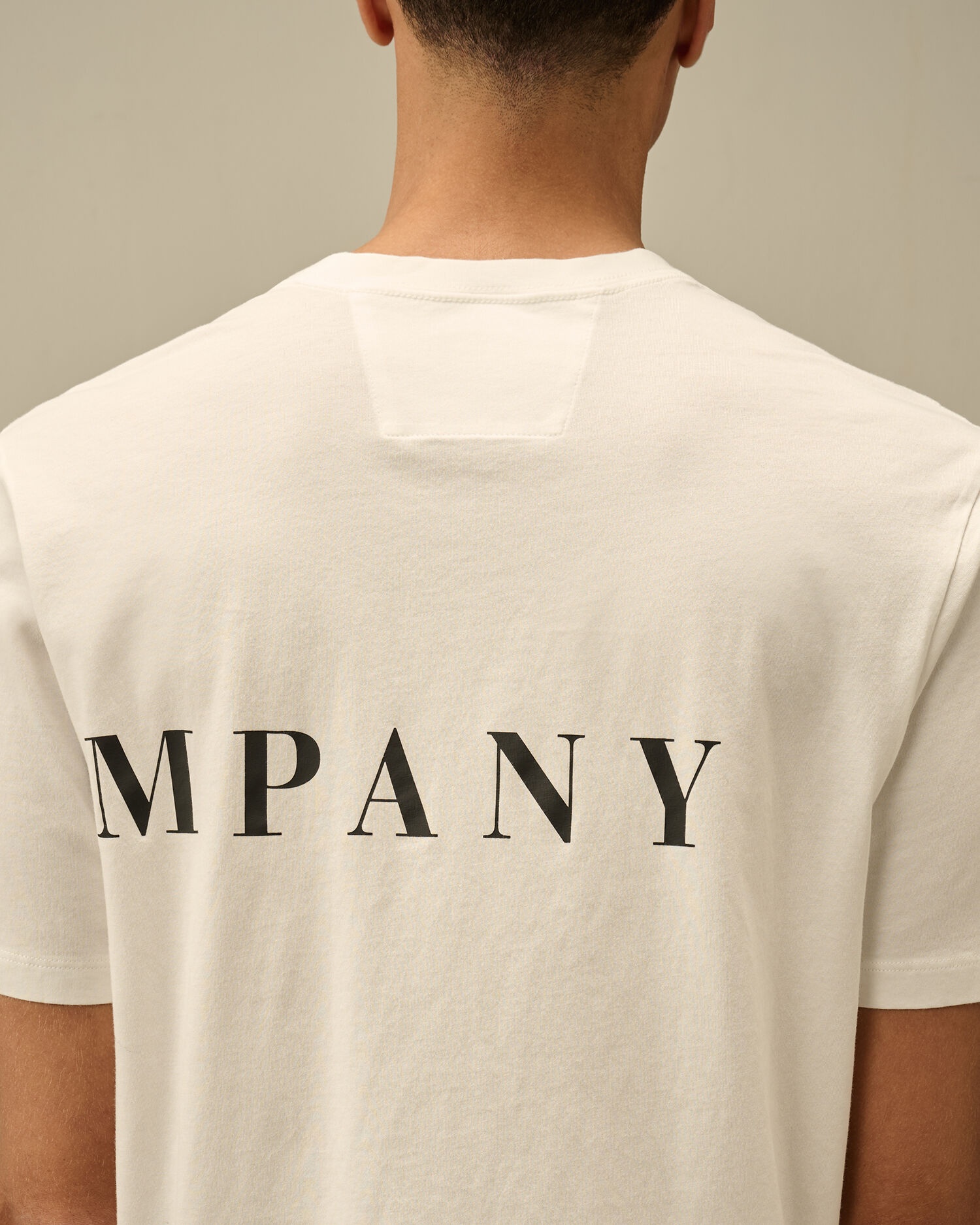 C.P. Company 30/1 Jersey Front-Back Logo T-Shirt | REVERSIBLE