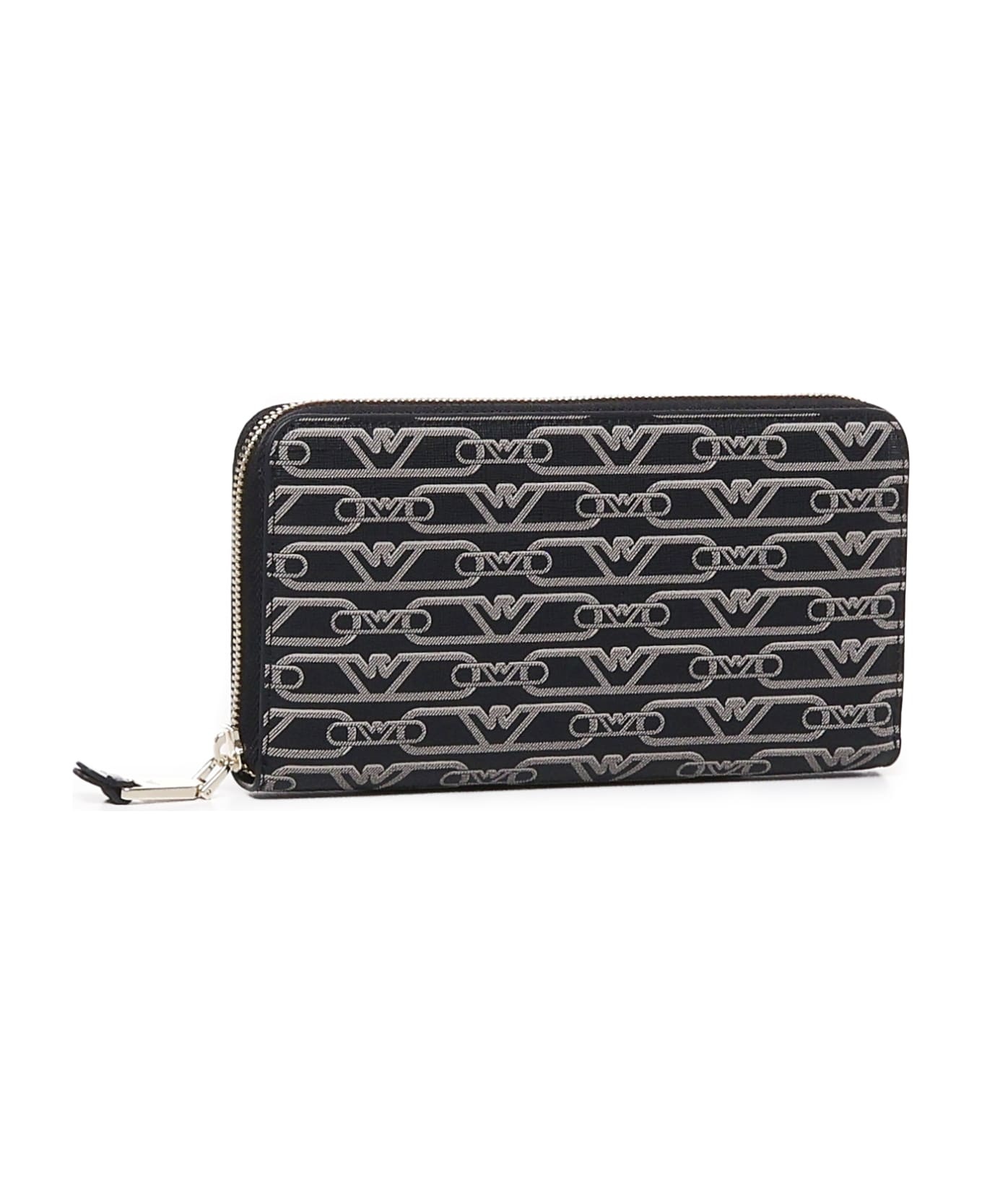 Zip Around Eagle All Over Wallet Emporio Armani - 2