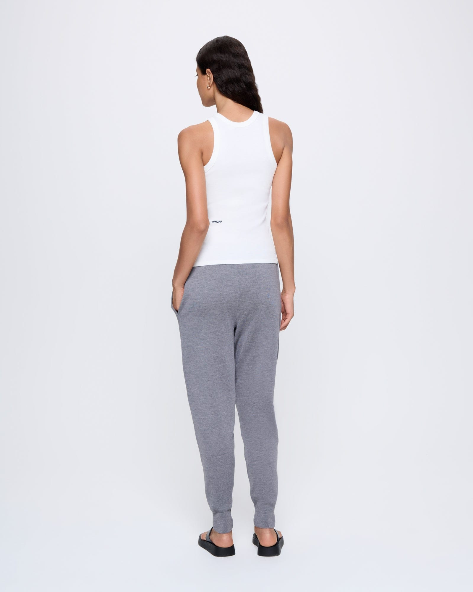 Womens DNA Regenerative Merino Wool Track Pants - Grey Marl - 5