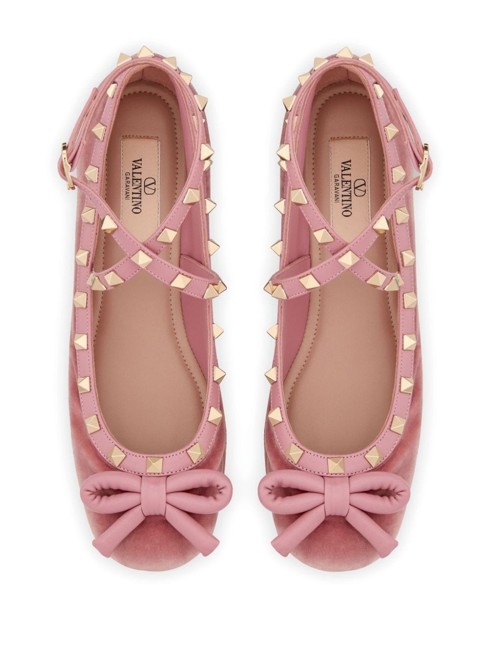 Rockstud strappy ballets - 4