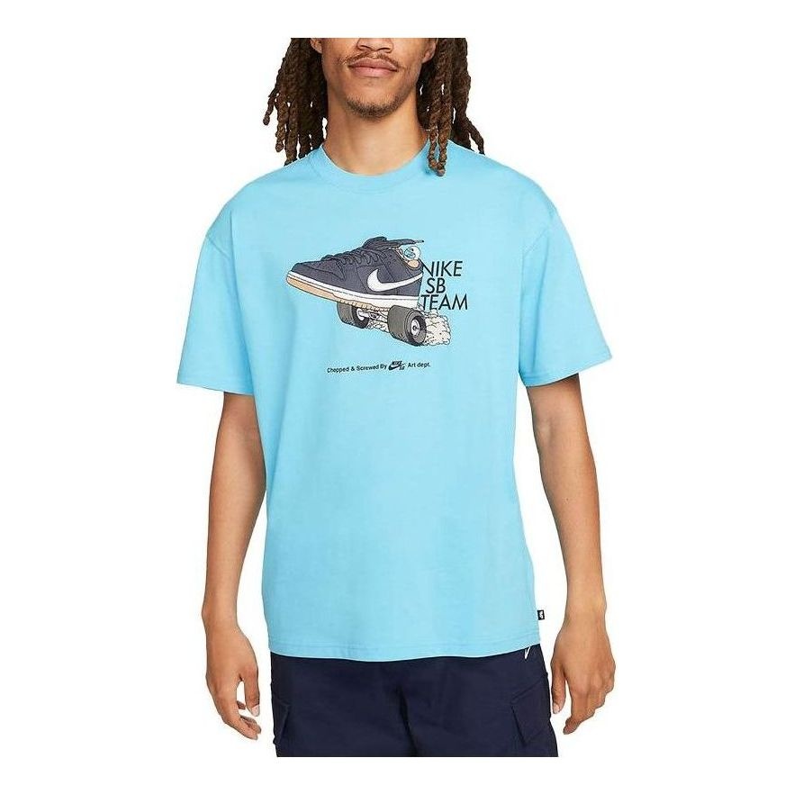 Nike SB Skateboarding T-shirt 'Ocean Blue' FJ1138-416 - 1