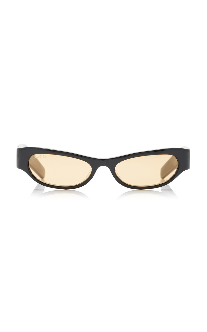 Slim Cat-Eye Acetate Sunglasses black 1