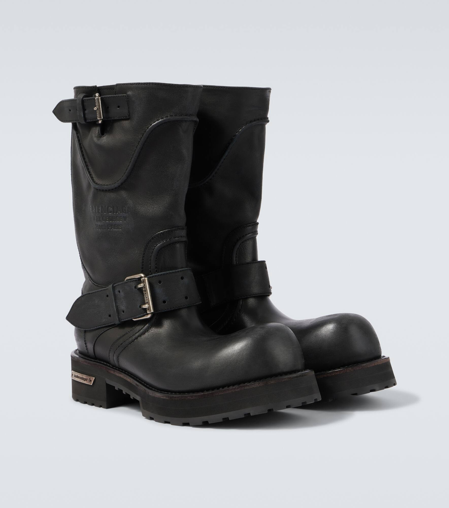 Venom leather biker boots - 5
