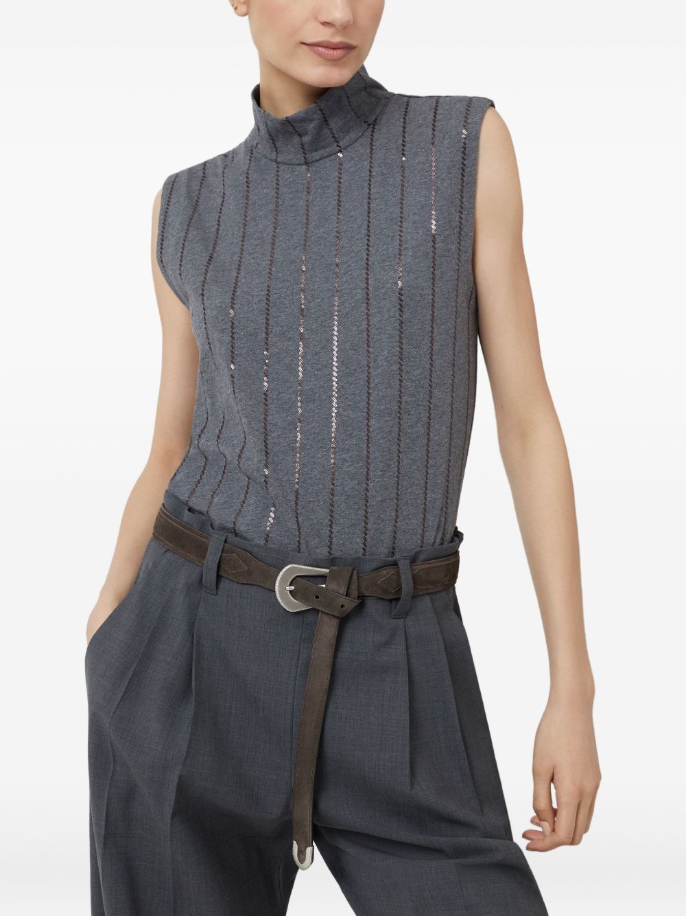 sequin-embellished top - 5