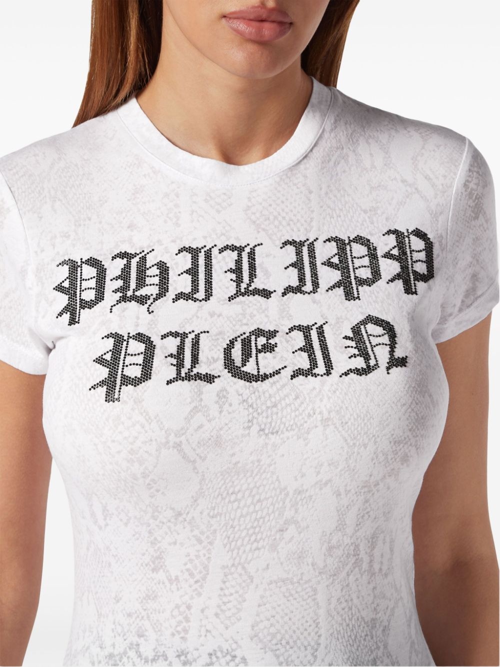 crystal-embellished cotton T-shirt - 5
