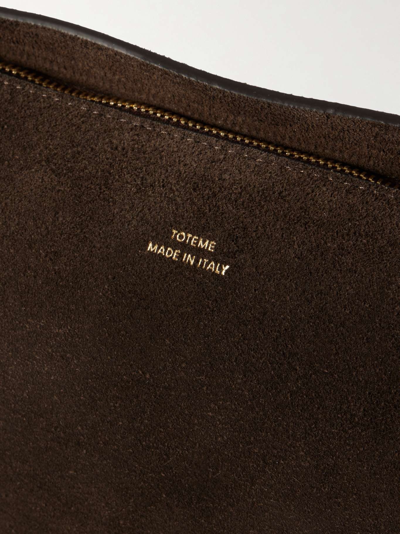 Suede shoulder bag Brown - 4