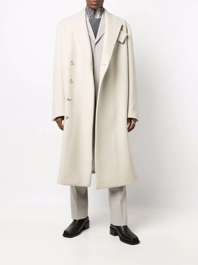 1017 ALYX 9SM single-breasted logo wool-blend coat outlook