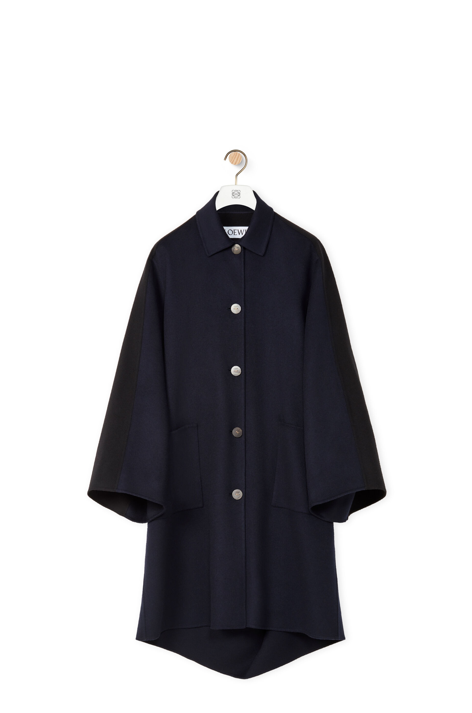 Volume coat in wool and cashmere - 1