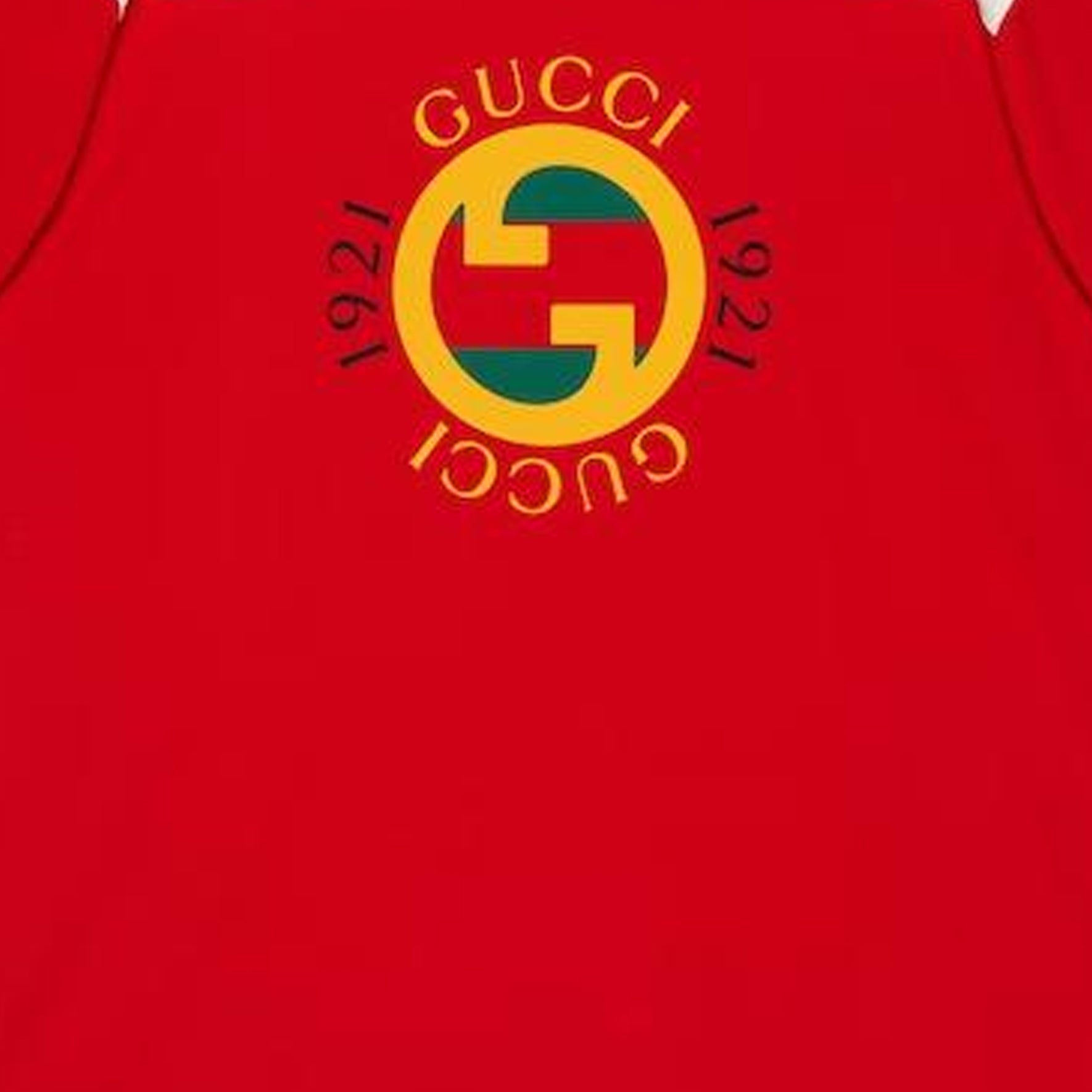 GUCCI Gucci Cotton Jersey T-Shirt With Gucci Print 'Red