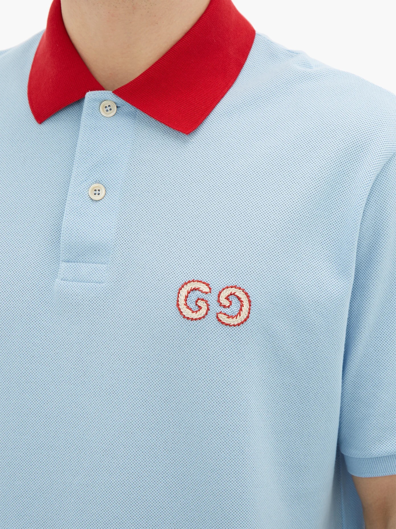 Logo-embroidered cotton-blend piqué polo shirt - 3