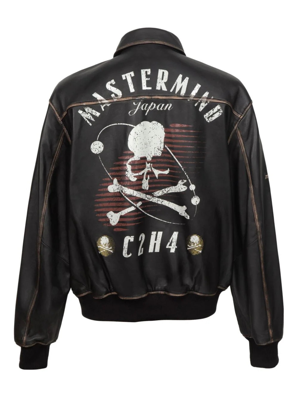 X C2H4 LEATHER BOMBER JACKET - 2
