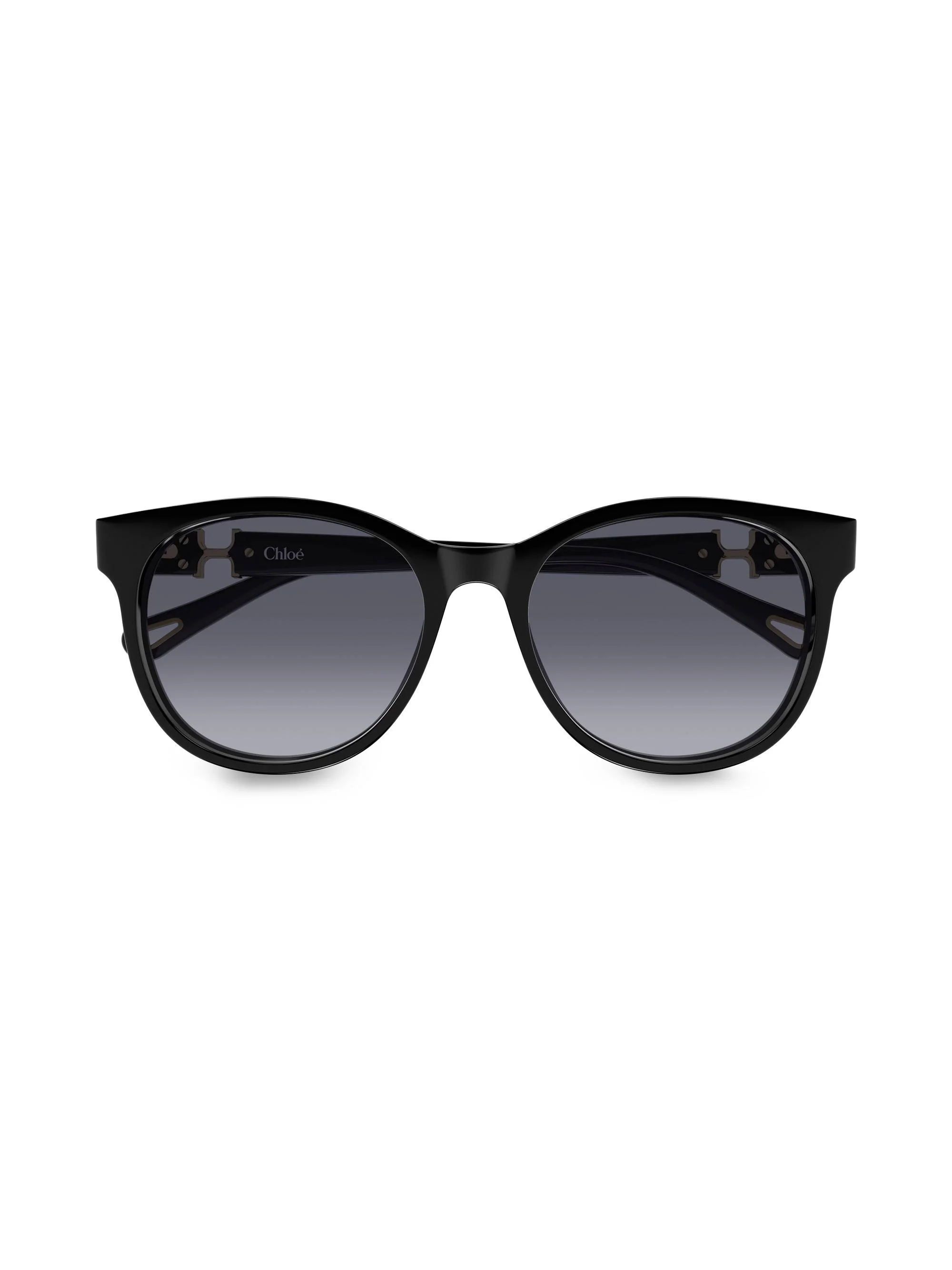 Women's Marcie Thin 56MM Round Sunglasses - Black - 1