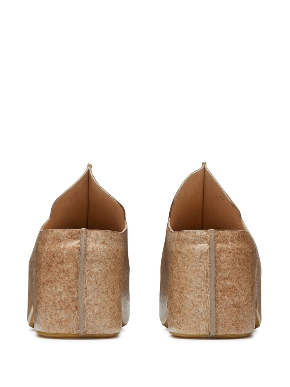 leather platform clogs - 3