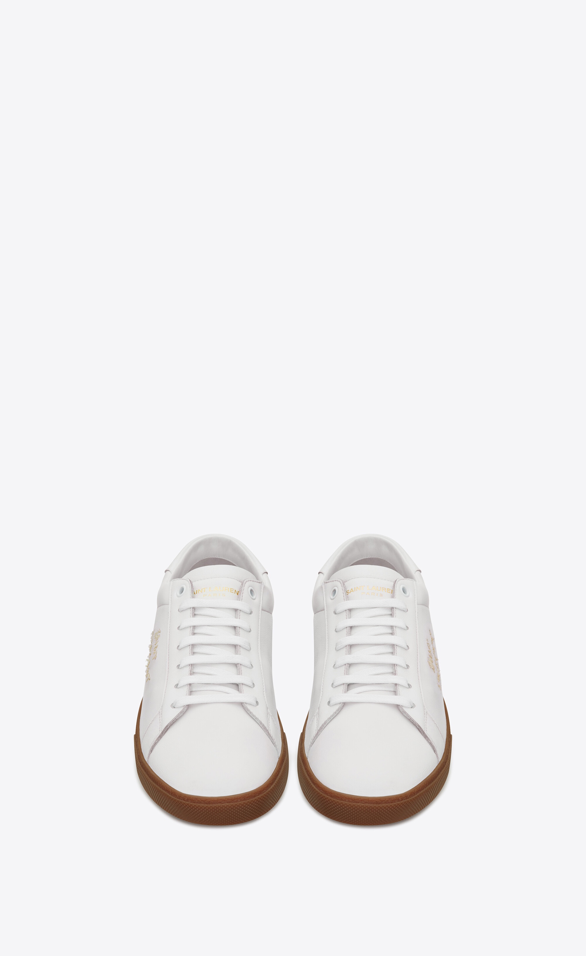 court classic sl/06 embroidered sneakers in grained leather - 2