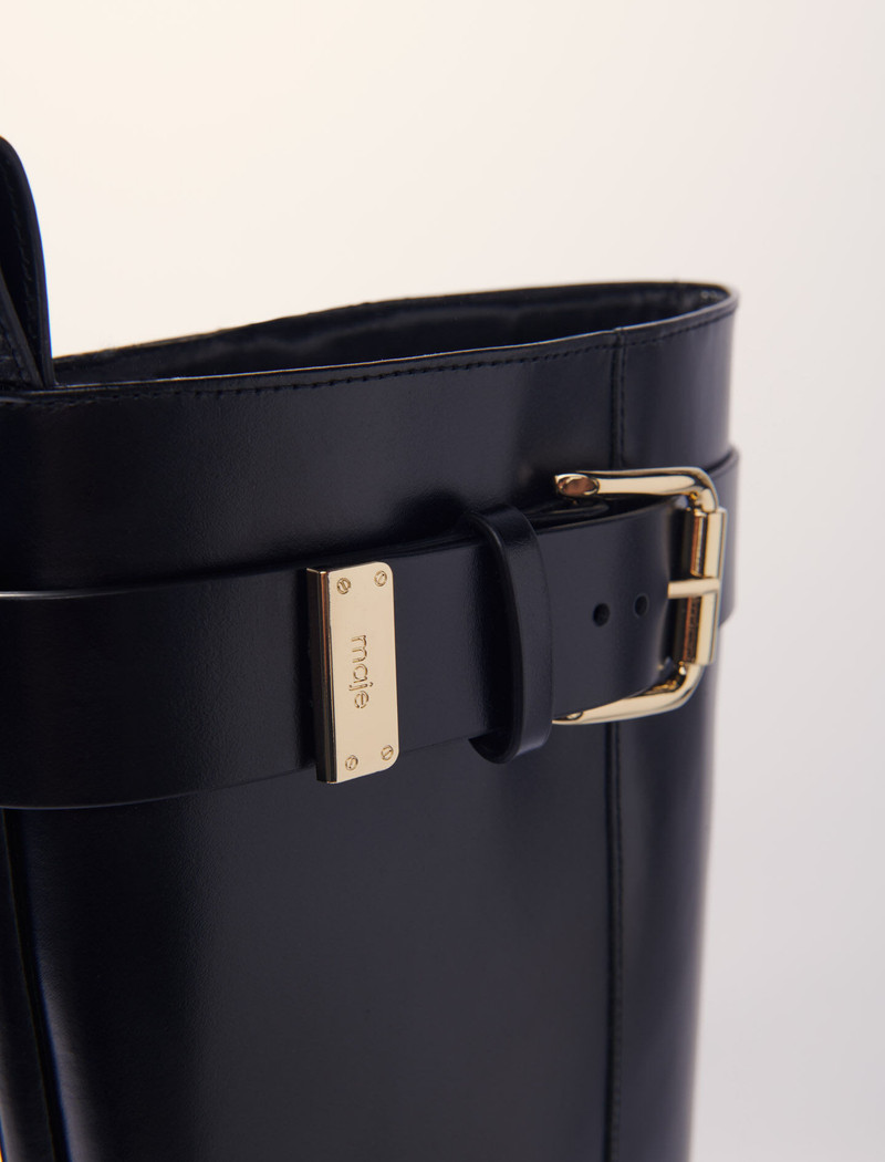 Buckled leather boots 4