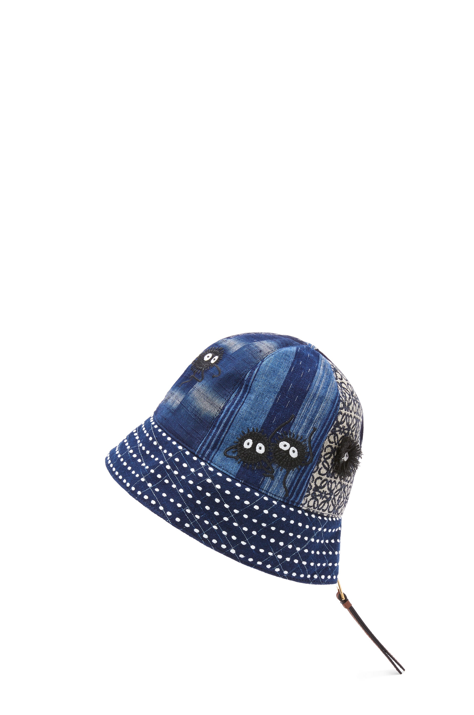 Boro bucket hat in textile and calfskin - 3