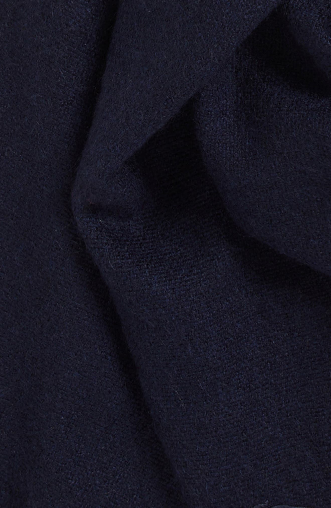 burberry Equestrian Knight Design Cashmere Fringe Scarf in Midnight at Nordstrom - 4