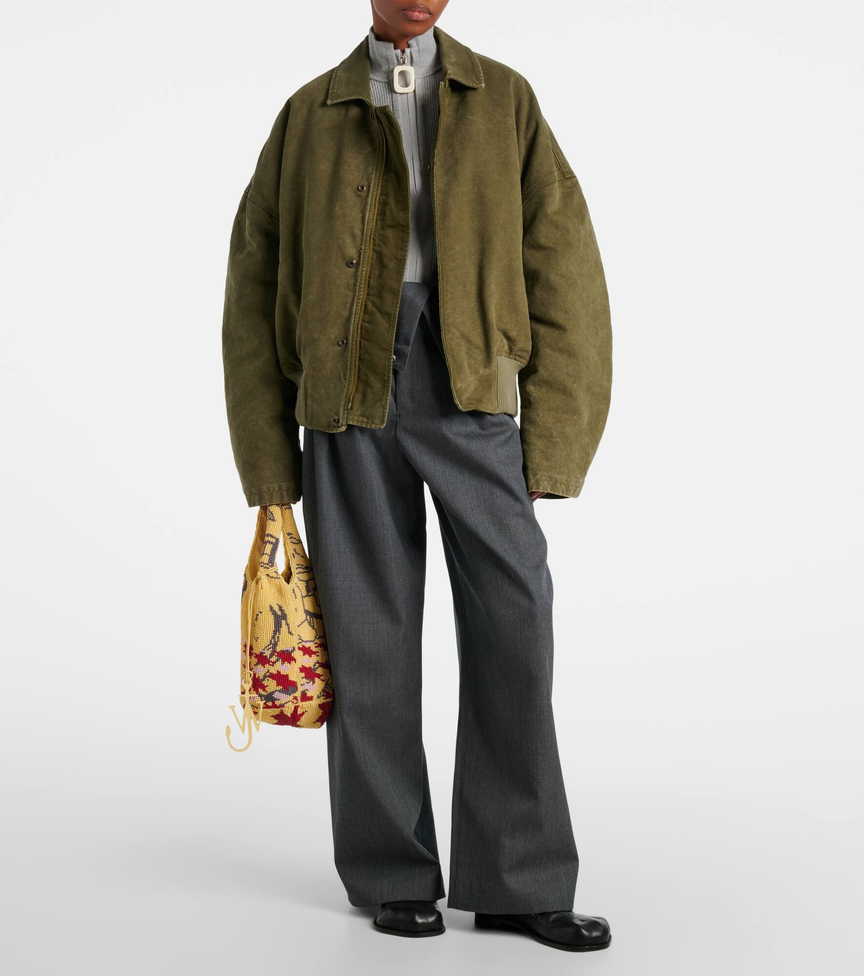 Oversized cotton bomber jacket - 2