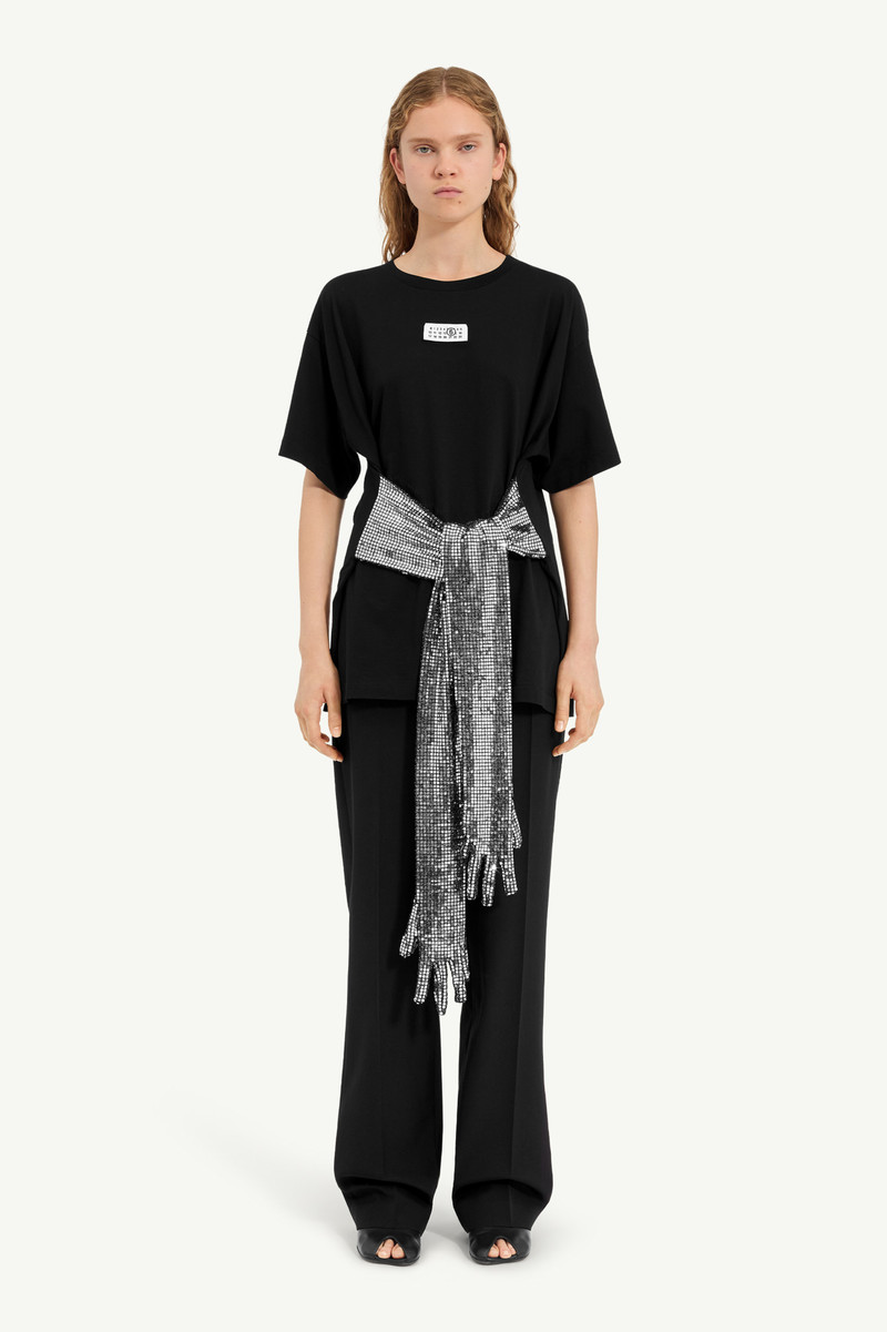 Cotton T-shirt with gloves 1