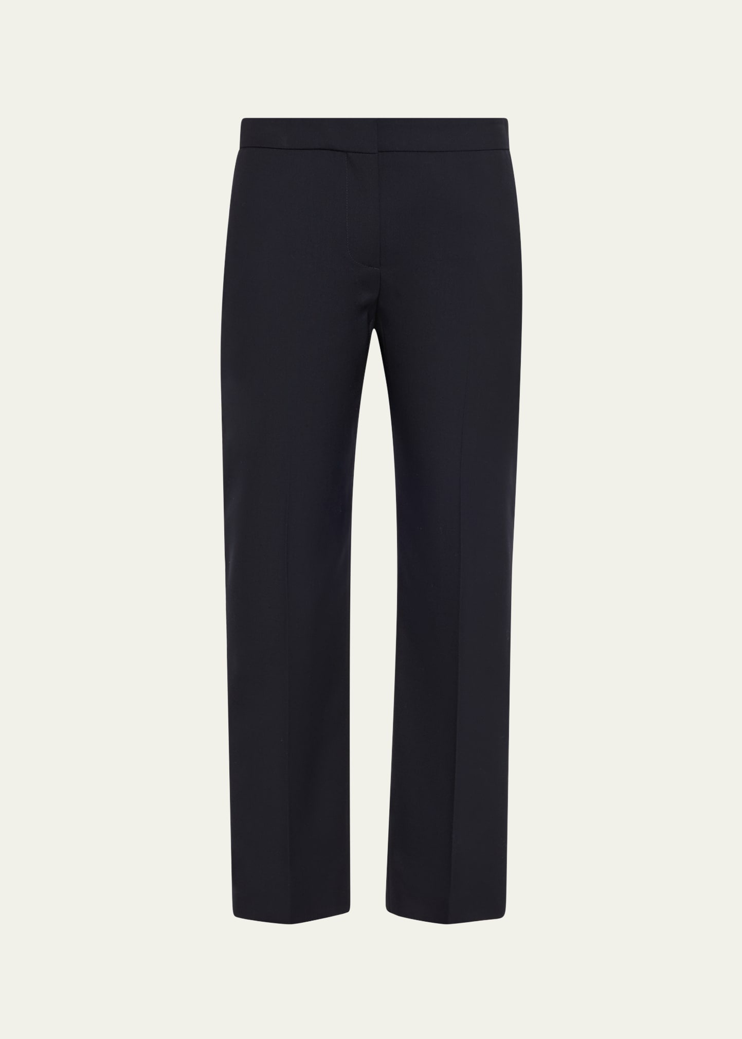Mid-Rise Straight-Leg Crop Trousers - 1