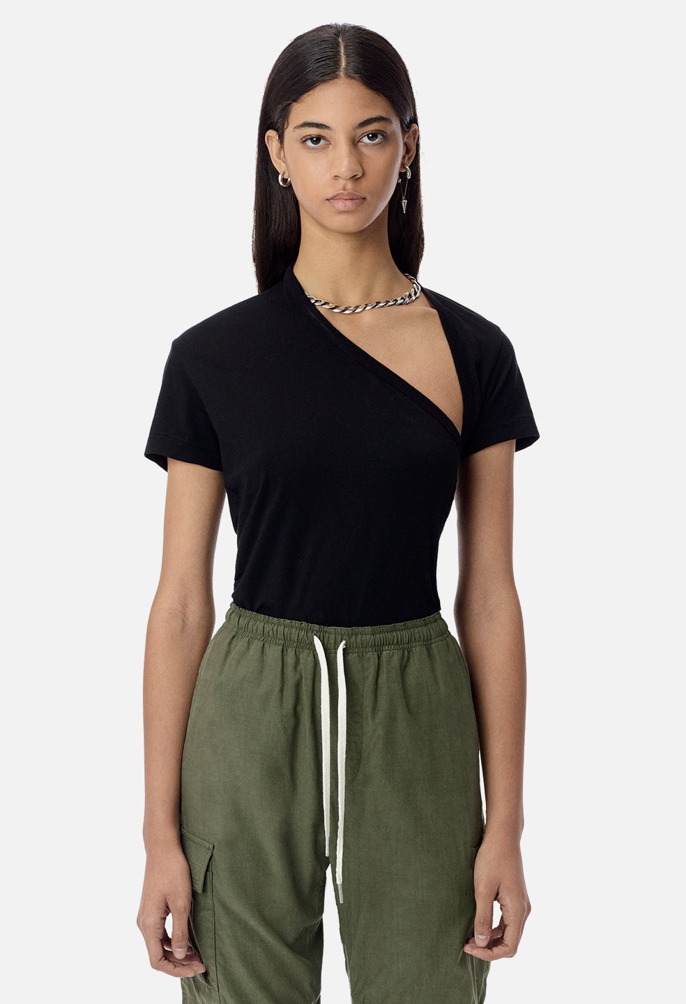 SUPIMA ASYMMETRICAL TEE - 1