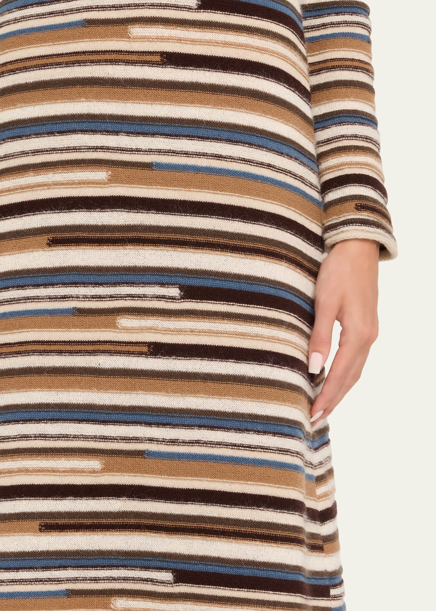 Sanders Striped Knit Midi Dress - 5