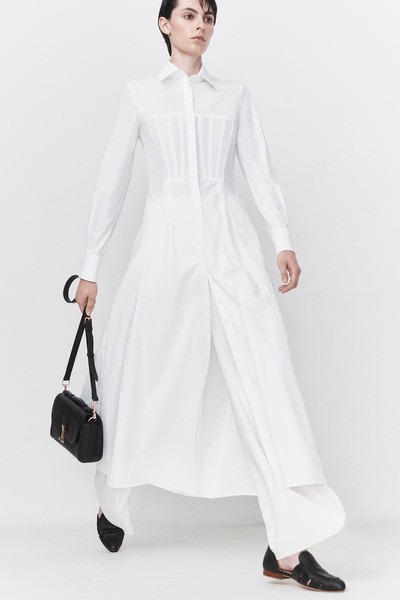 GABRIELA HEARST Eugene Dress in White Cotton outlook
