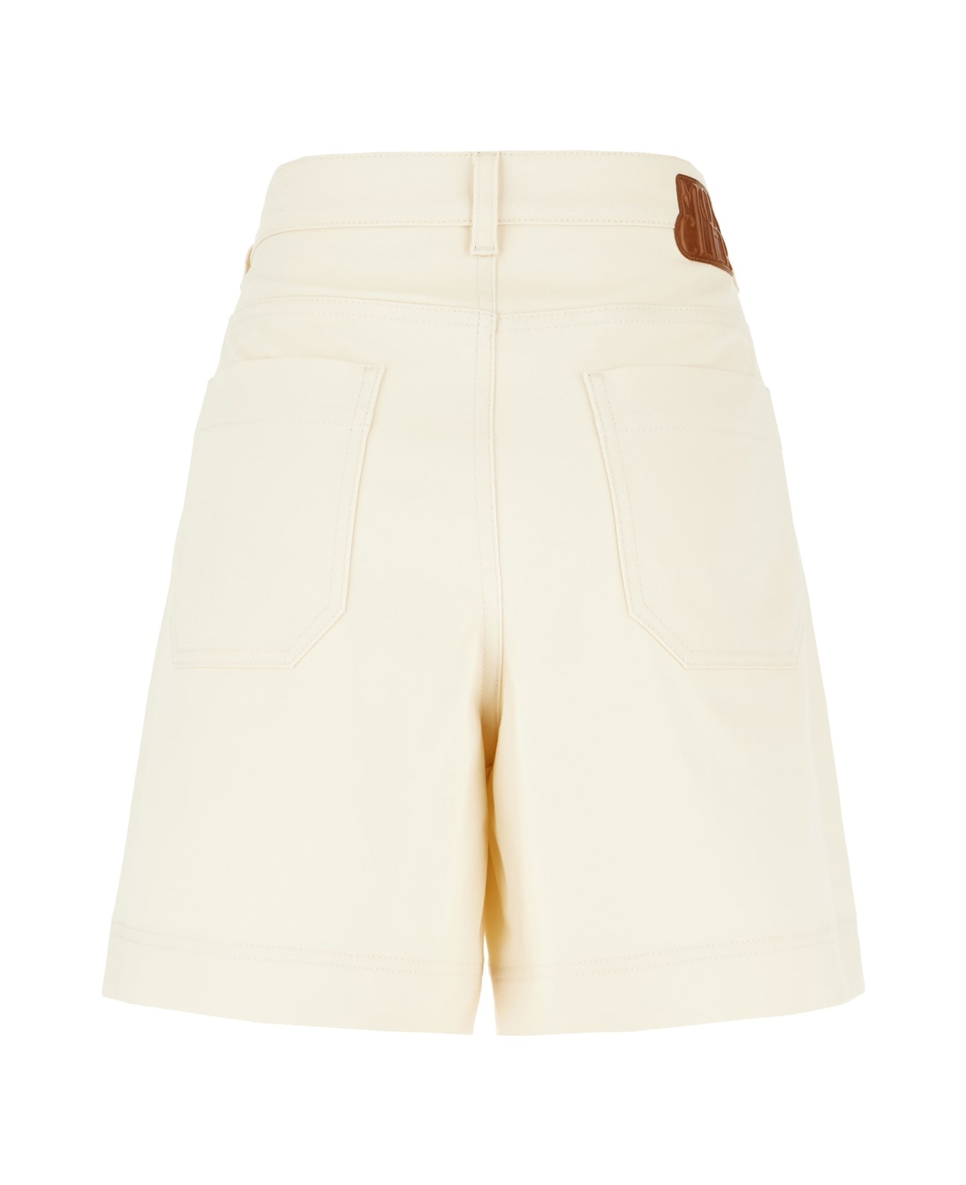 Ivory Stretch Cotton Bermuda Shorts - 2