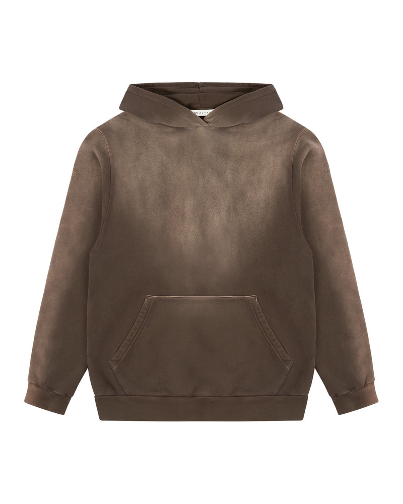 BROWN GARMENT DYE BOXY HOODIE 1