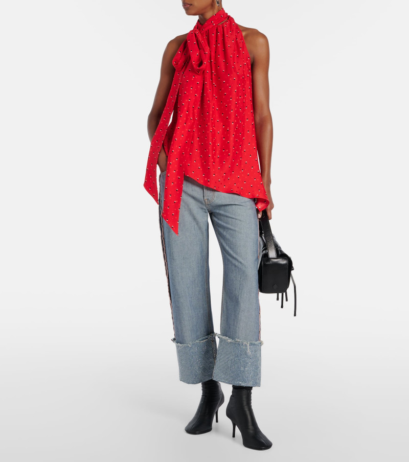 Acne Studios Deconstructed embellished straight jeans outlook