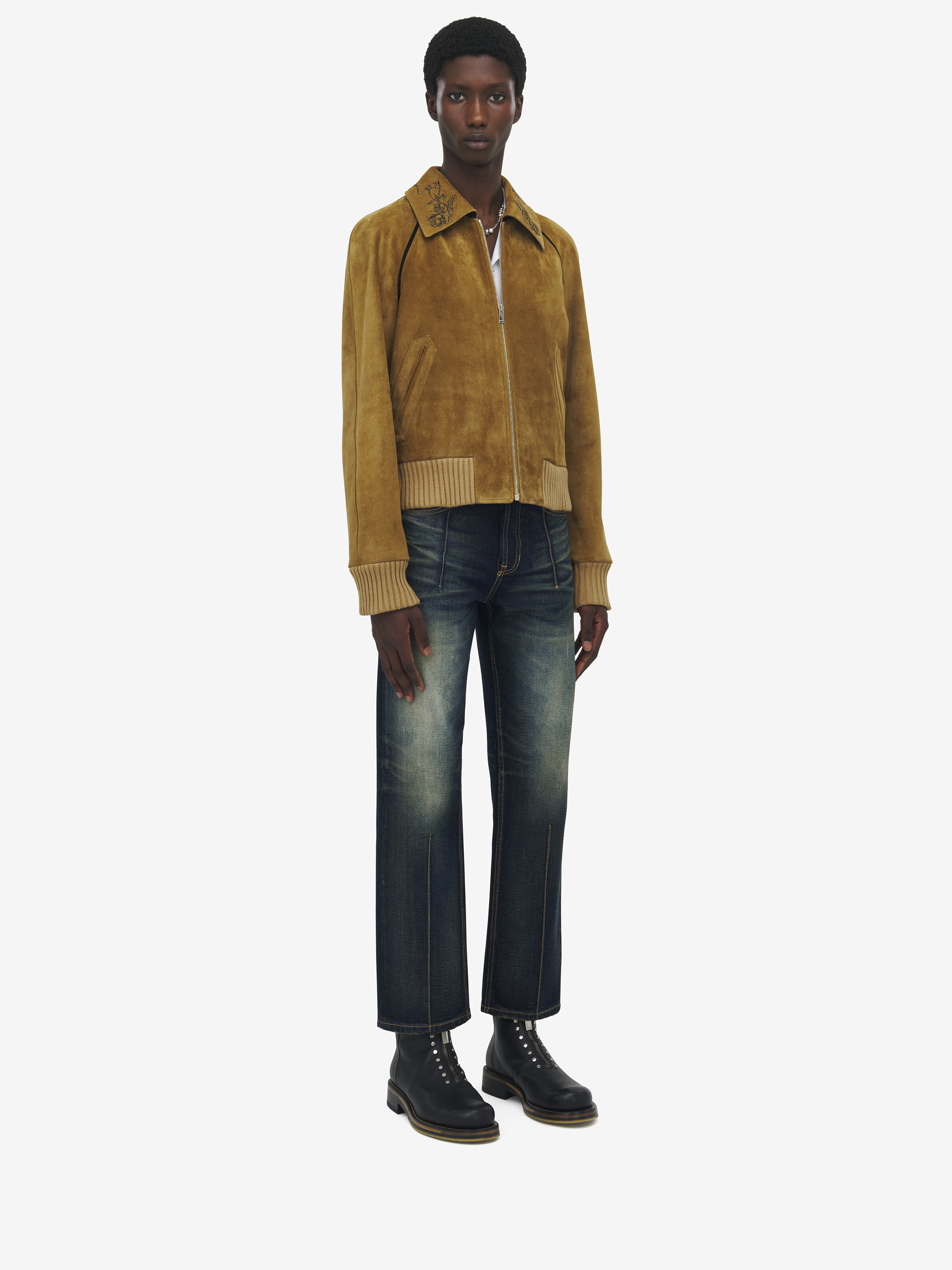 Suede Bomber Jacket - 4