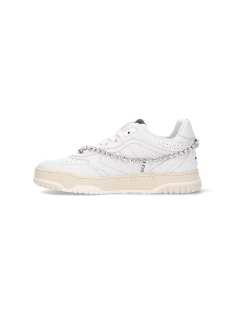 Gucci Women "Re-Web" Rhinestone Detail Sneakers - 3