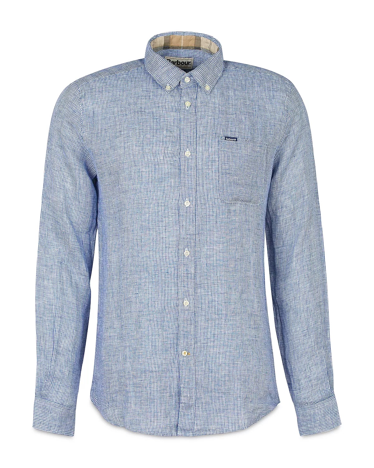 Linton Long Sleeve Micro Check Pattern Shirt - 6