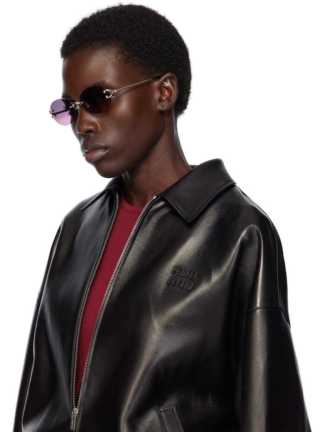 Gold 'Signature C de Cartier' Sunglasses - 4