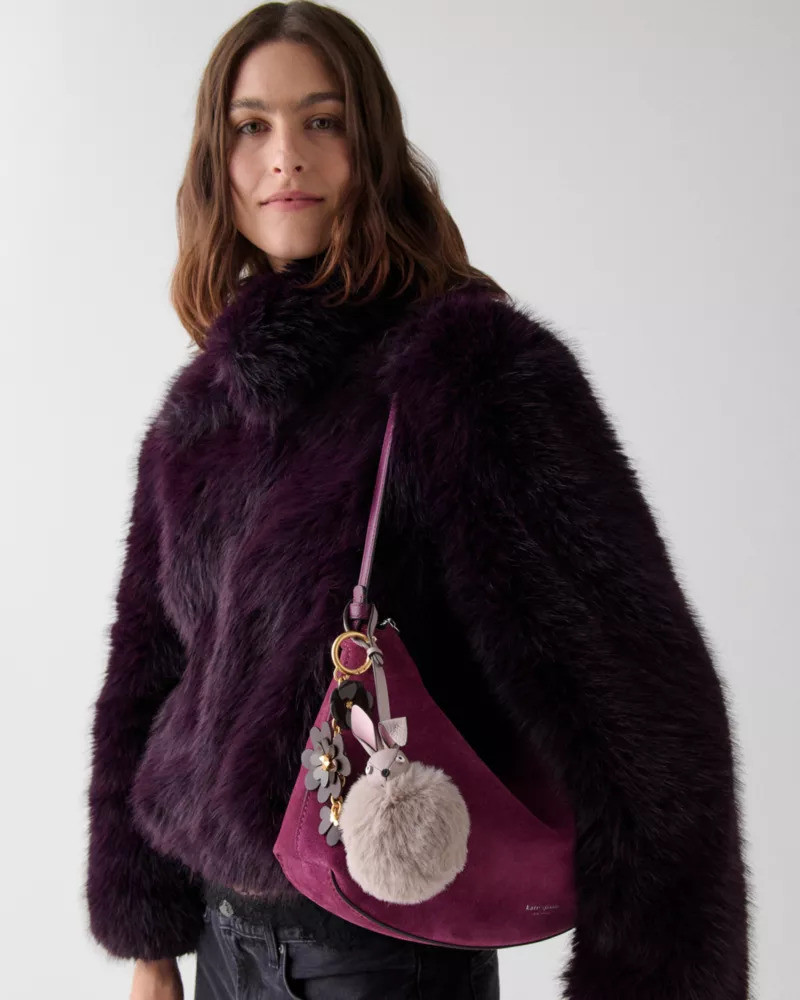 kate spade 3d Faux Fur Bunny Bag Charm outlook