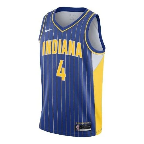 Nike NBA Dri-FIT SW 20-21 인디애나 Pacers Oladipo City Edition 스윙 맨 저지 블루 CN1733-496 - 1