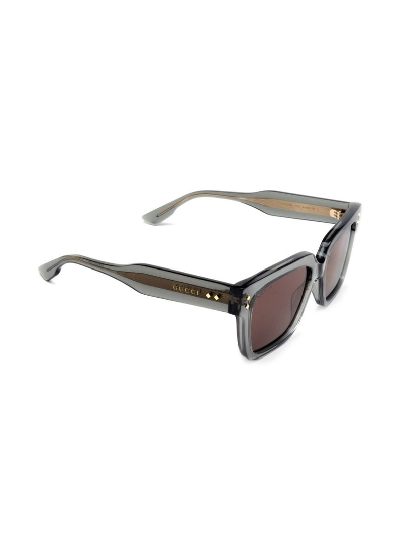 GUCCI logo-print square-frame sunglasses outlook