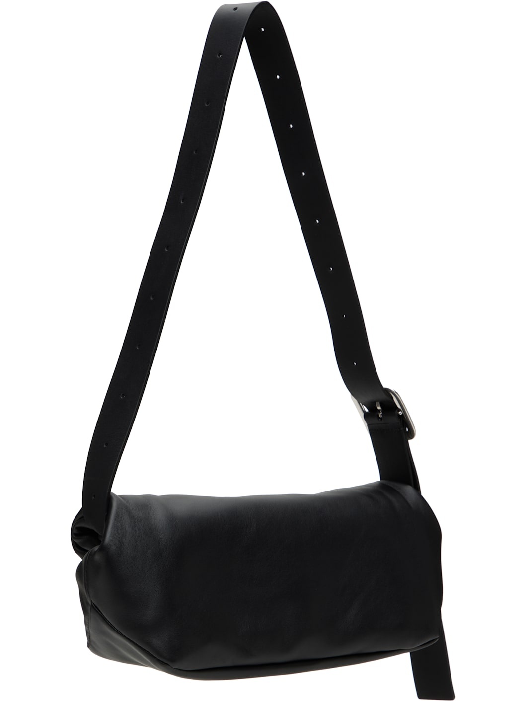 Black Rollup Small Square Belt Bag - 3